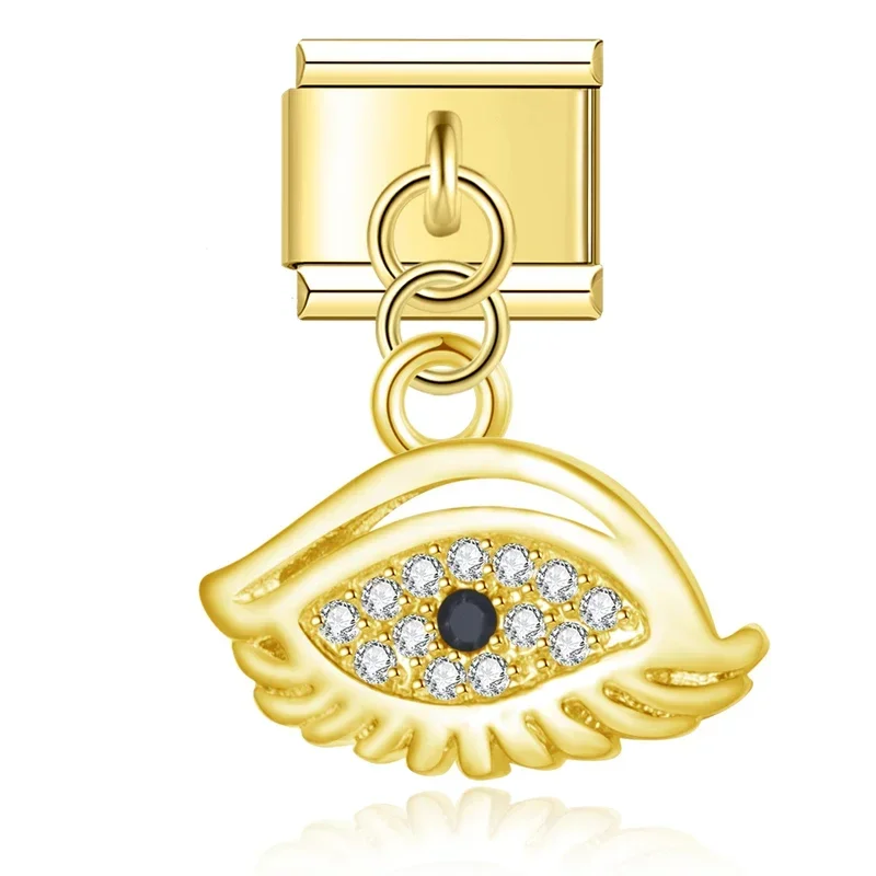 Evil Eye, Butterfly and Moon Dangle Italian Charms - Image 44
