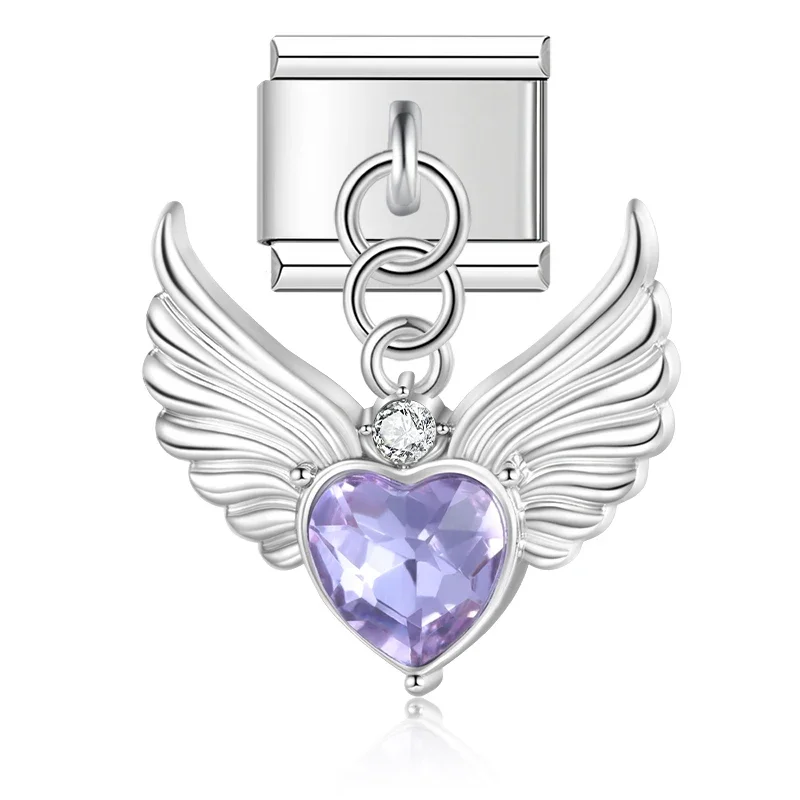 Angel Wing and Bow Dangle Italian Charms - Image 9