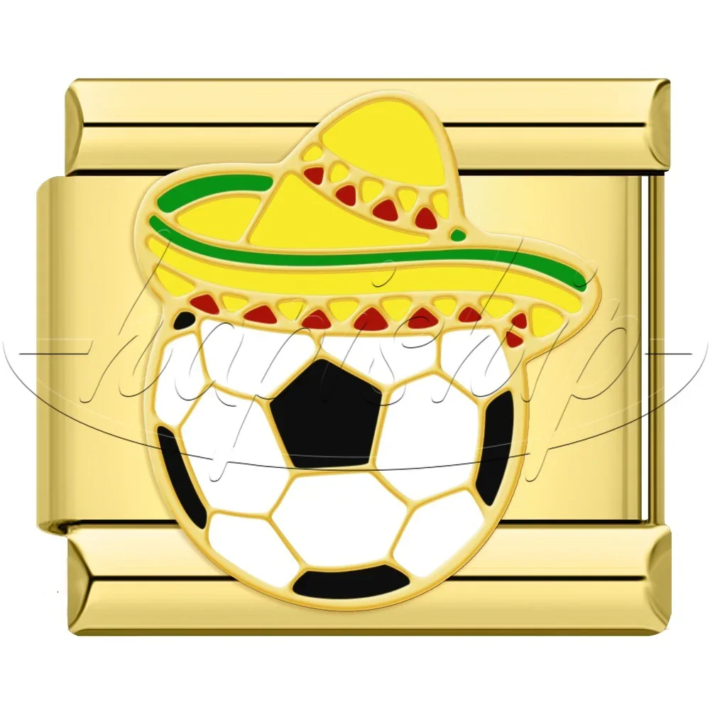 Football and Gold Sports Italian Charms - Image 16