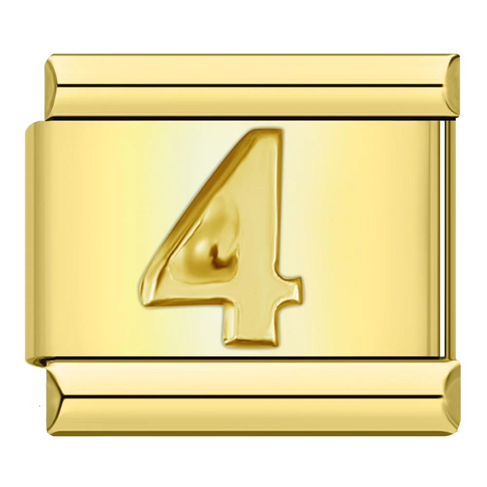 Gold Number Italian Charms 0 to 9 - Image 5