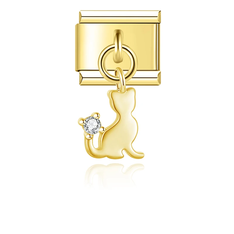 Cat, Bear and Crab Dangle Italian Charms - Image 8