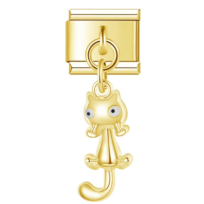 Cat and Bow Dangle Italian Charms - Image 9