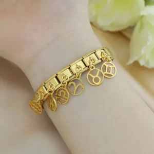 Gold Zodiac Symbol Dangle Italian Charms