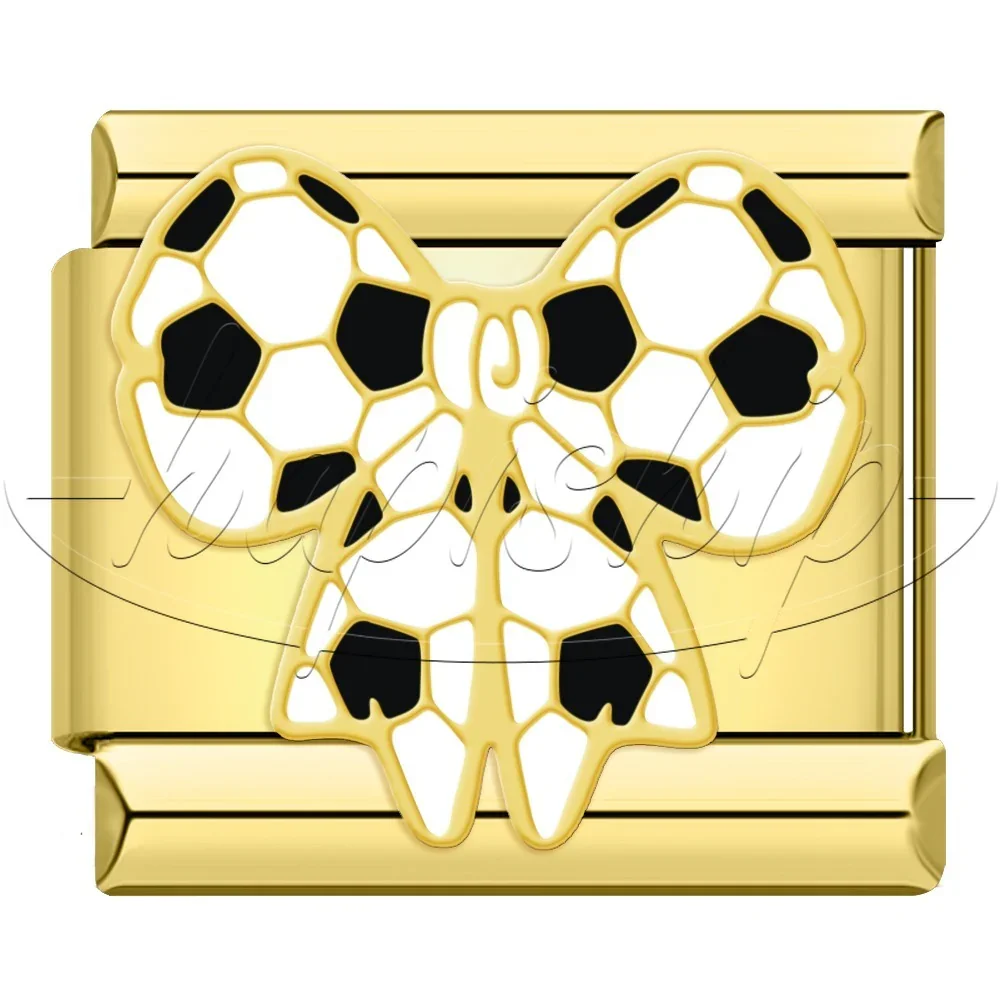 Football and Gold Sports Italian Charms - Image 3