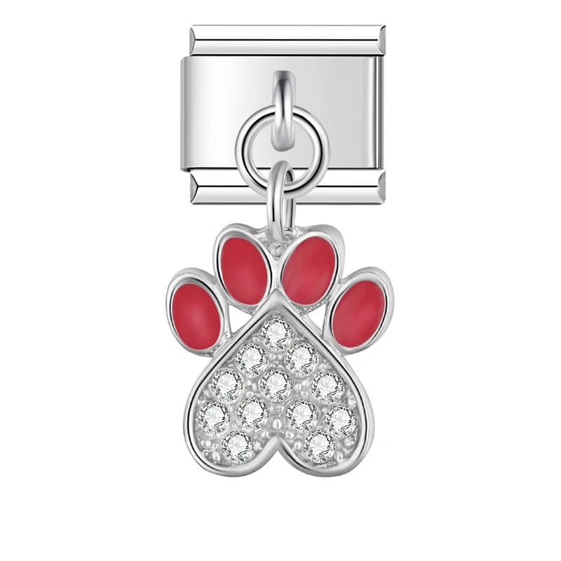 Moon, Flower and Butterfly Dangle Italian Charms - Image 8