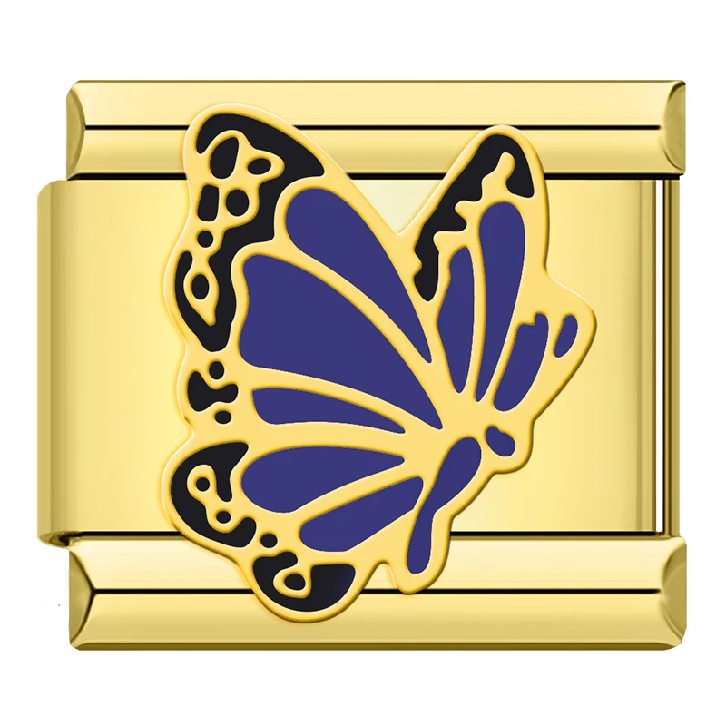 Butterfly and Strawberry Gold Italian Charms - Image 8