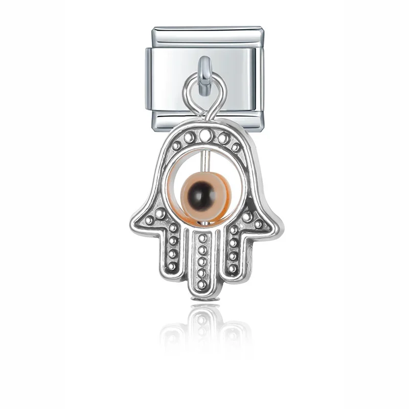 Evil Eye and Hamsa Dangle Italian Charms - Image 6
