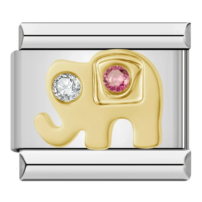 Gold Elephant, Cross and Angel Italian Charms - Image 11