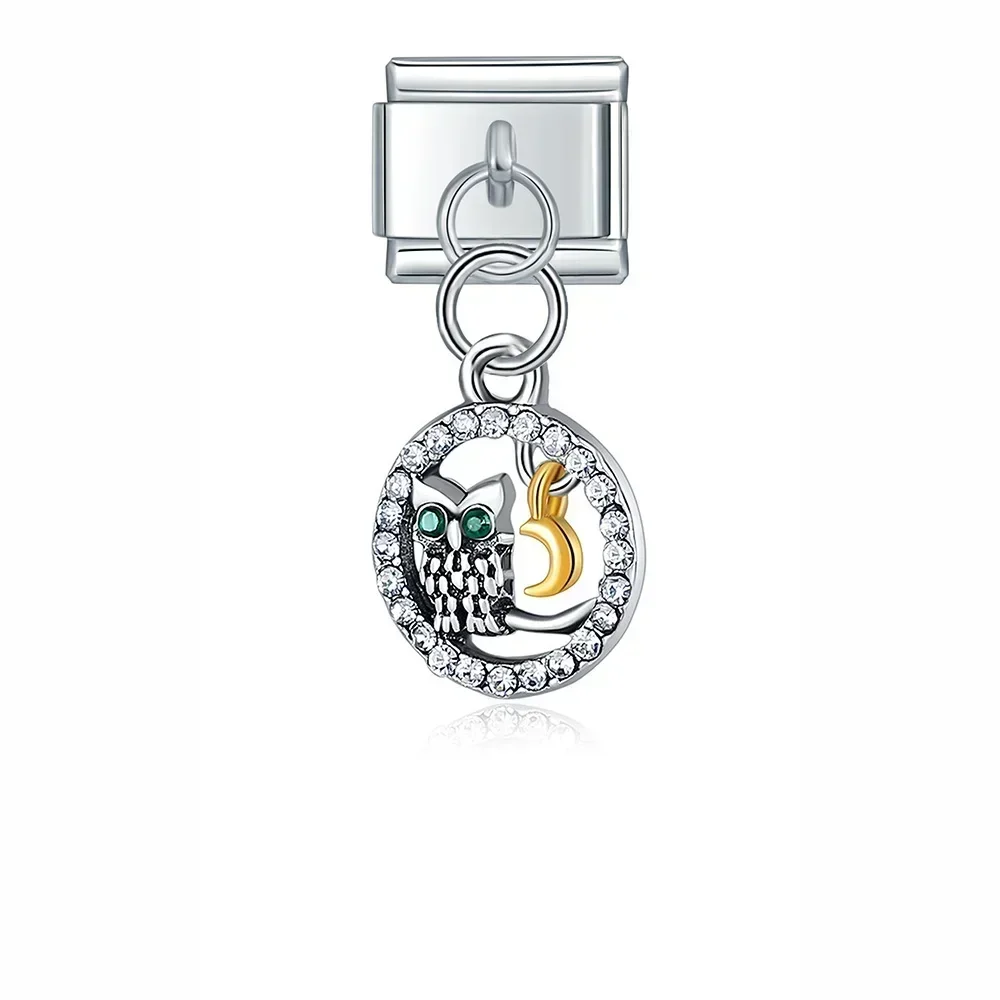 Crystal Animal and Symbol Dangle Italian Charms - Image 23