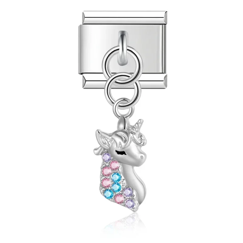 Heart, Moon and Lock Dangle Italian Charms - Image 13