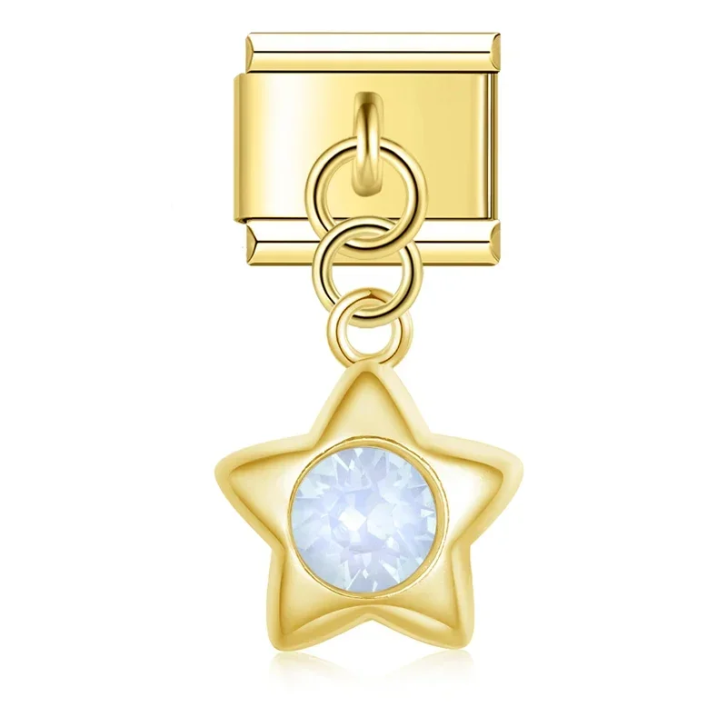 Star and Heart Dangle Italian Charms - Image 6