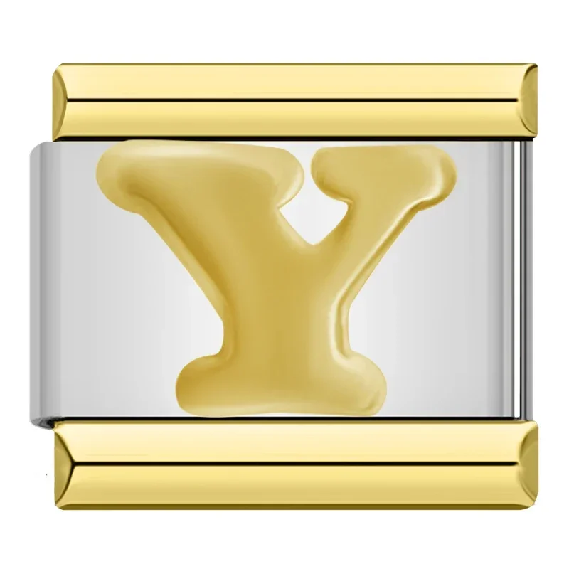 Gold Alphabet and Heart Italian Charms - Image 6