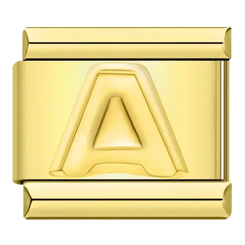 Gold Block Letter Italian Charms - Image 4