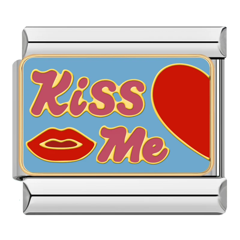 Kiss and Hug Love Italian Charms - Image 2