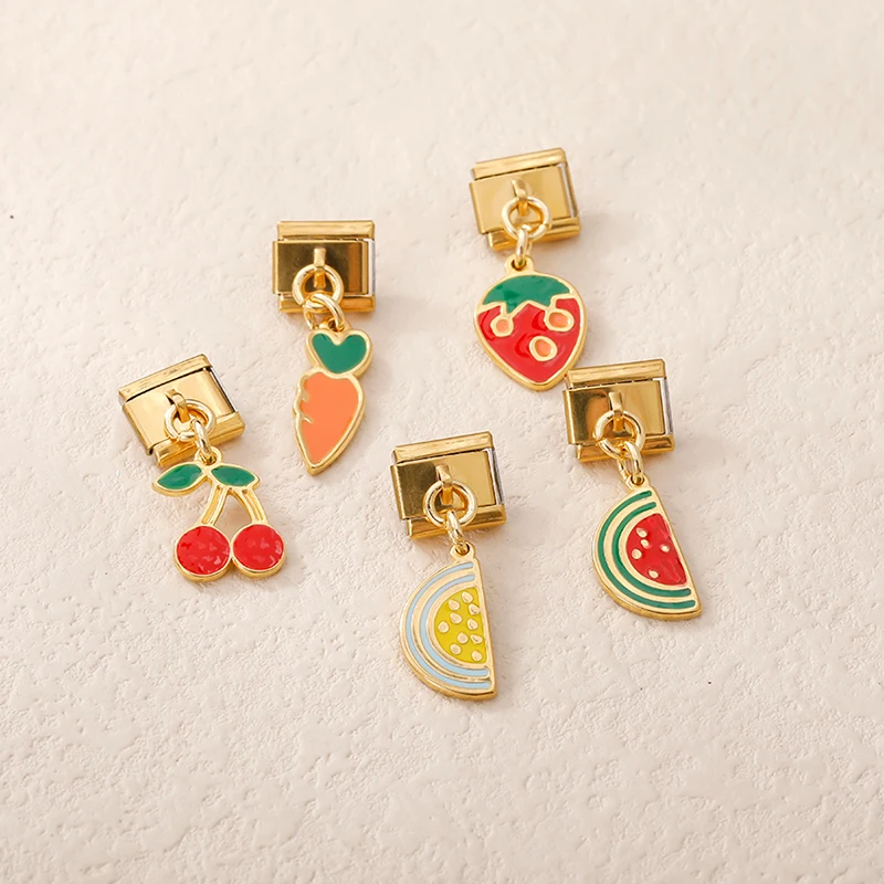 Fruit Dangle Gold Italian Charms - Image 3