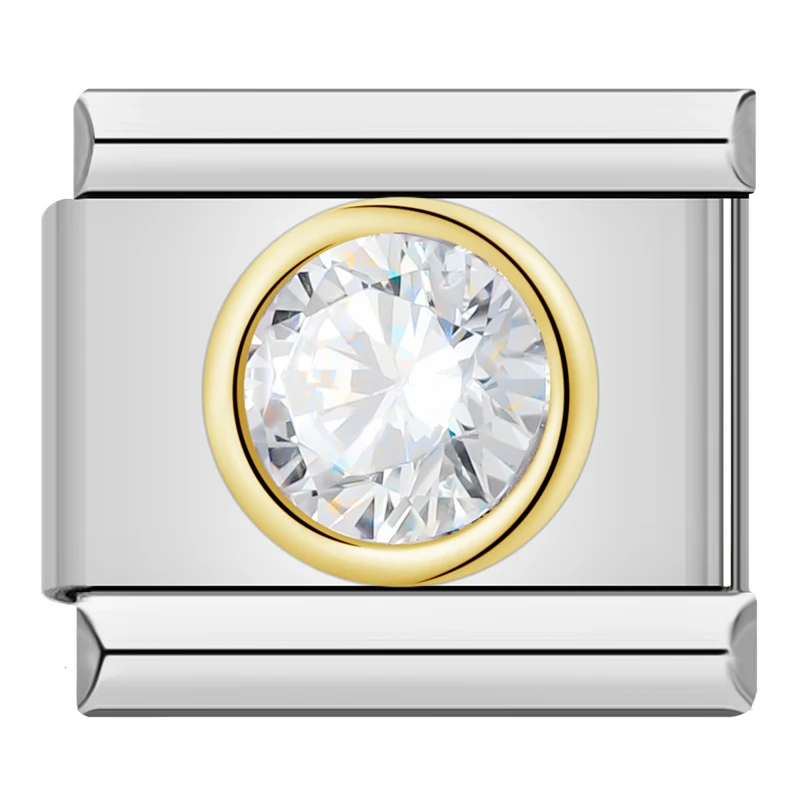 Birthstone Crystal Solitaire Italian Charms - Image 12