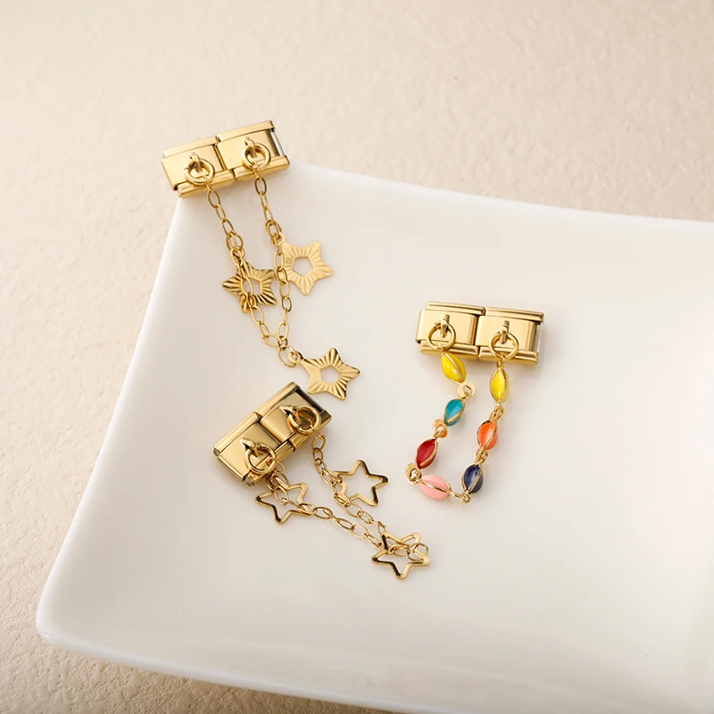 Star and Heart Chain Italian Charms - Image 3