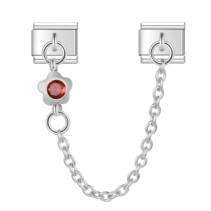 Crystal Safety Chain Italian Charms - Image 12