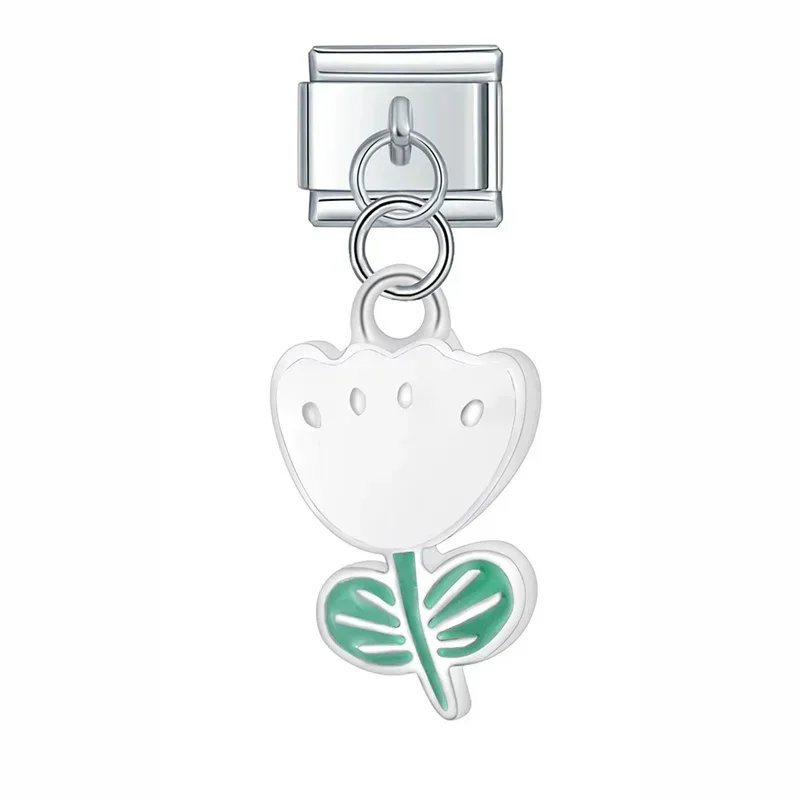 Tulip and Rose Dangle Italian Charms - Image 19