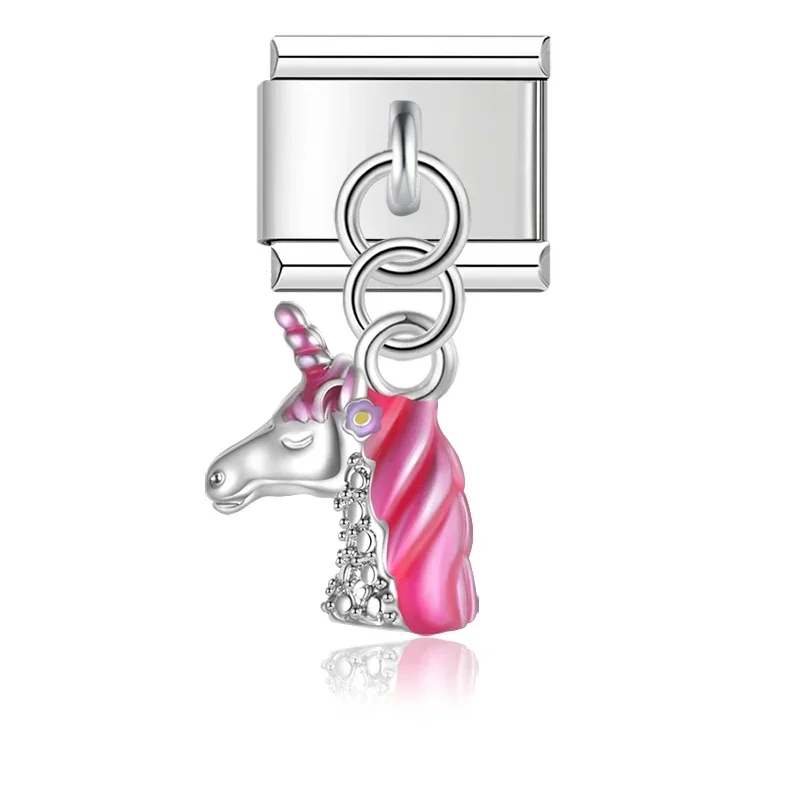 Chilli, Unicorn and Turtle Dangle Italian Charms - Image 7