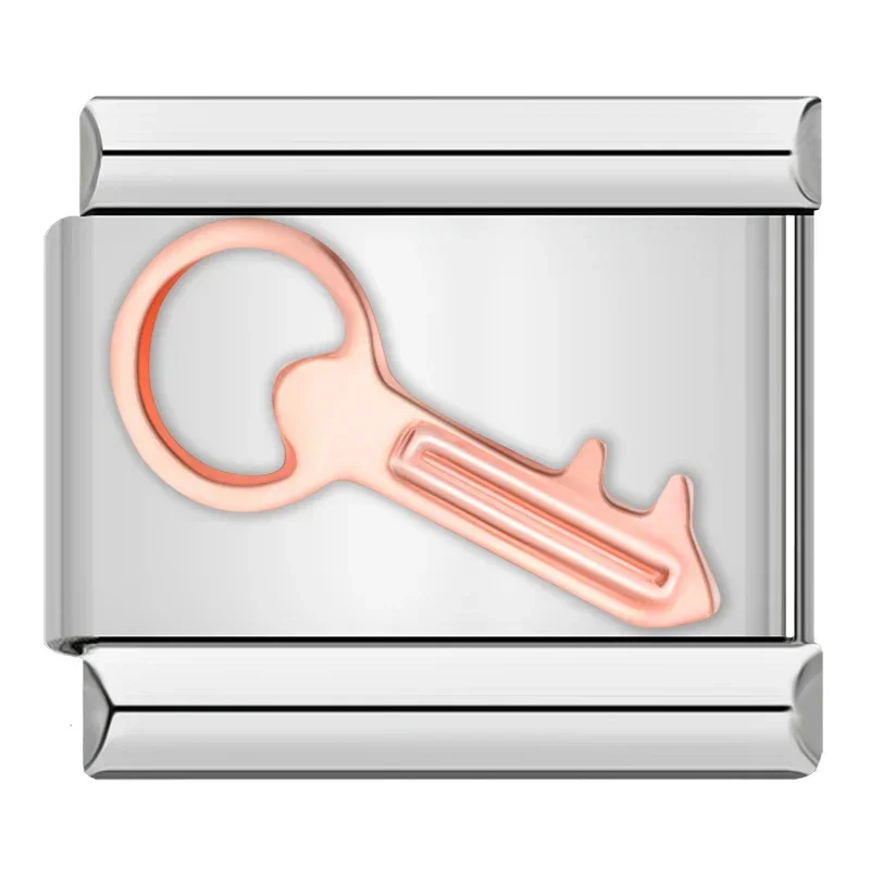 Rose Gold Angel, Mum and Key Italian Charms - Image 8