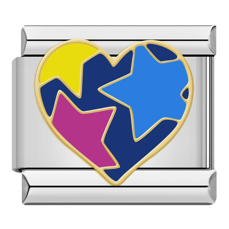 Christmas and Colourful Heart Italian Charms - Image 22