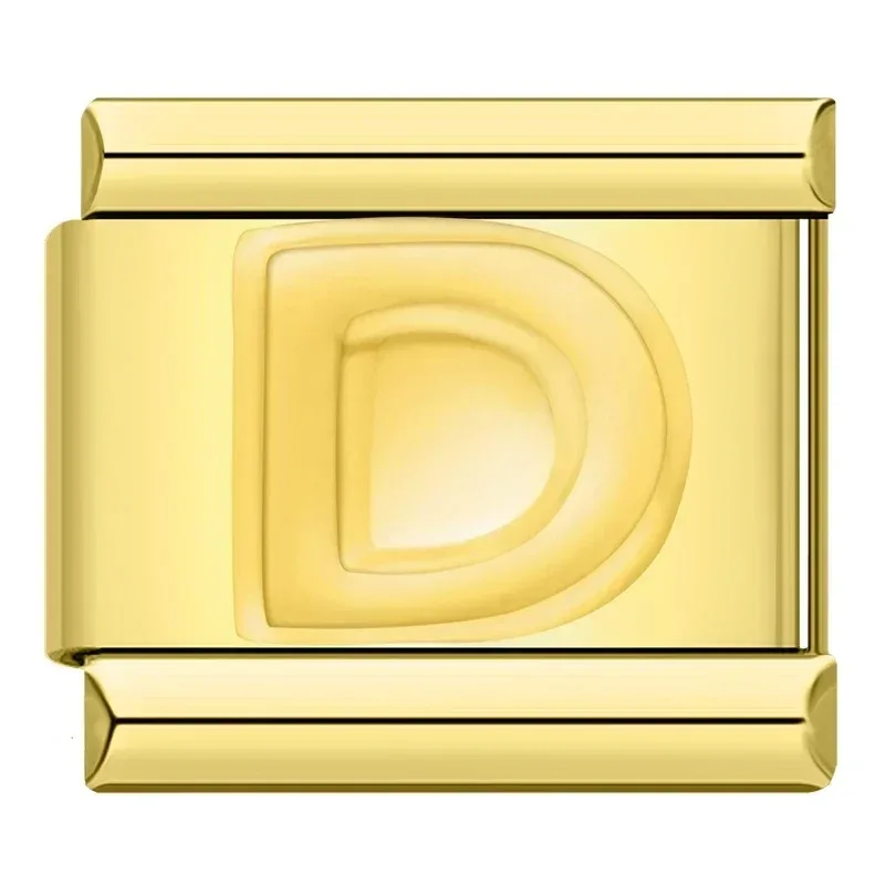 Gold Block Letter Italian Charms - Image 7