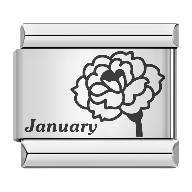 Birth Month Flower Italian Charm