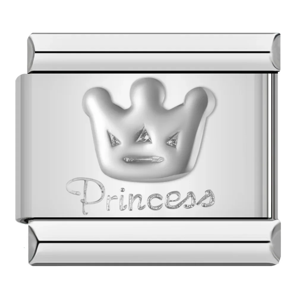 Engraved Mom, Princess and Paw Italian Charms - Image 26