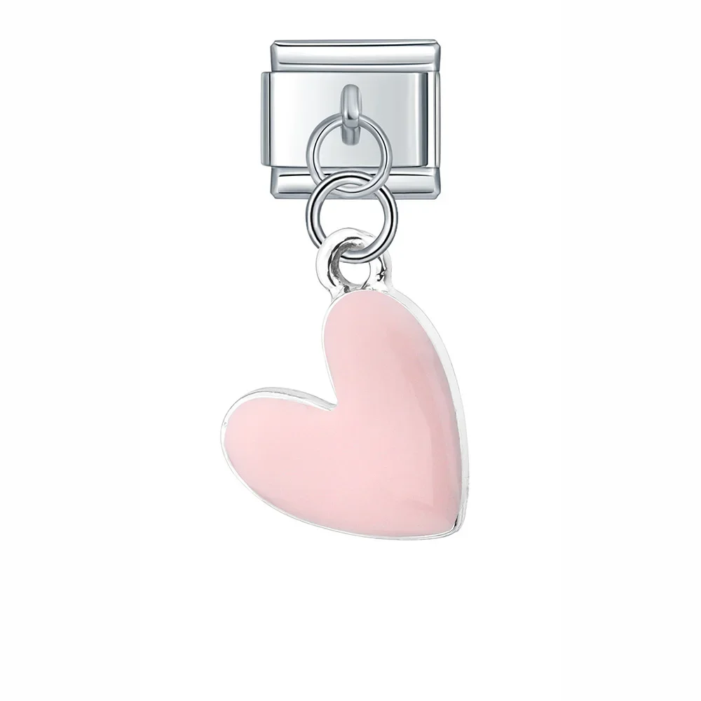 Enamel Heart Dangle Italian Charms - Image 13