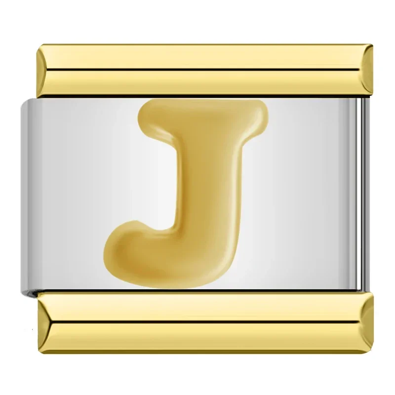 Gold Alphabet and Heart Italian Charms - Image 38