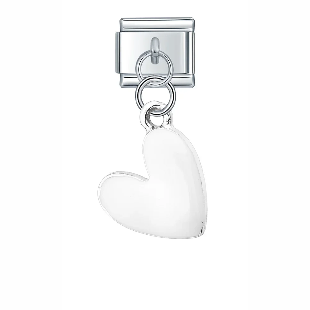 Enamel Heart Dangle Italian Charms - Image 15