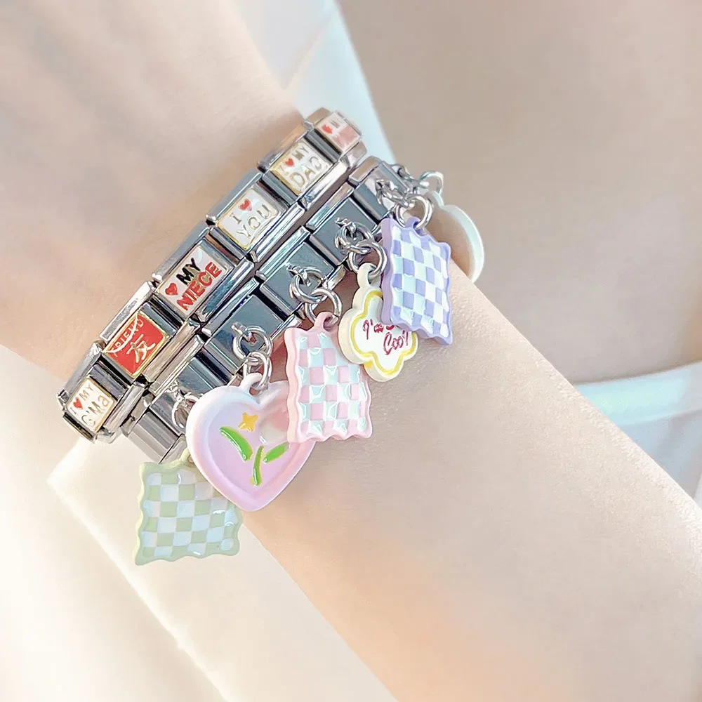 I Love Mom and Baby Girl Italian Charms - Image 3