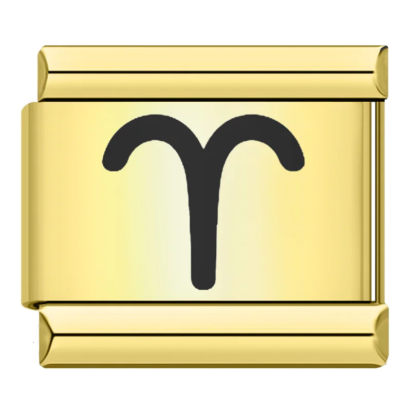 Gold Zodiac Symbol Italian Charms - Image 10