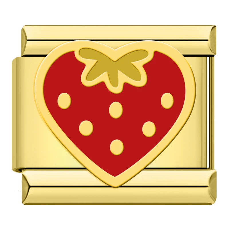 Butterfly and Strawberry Gold Italian Charms - Image 6