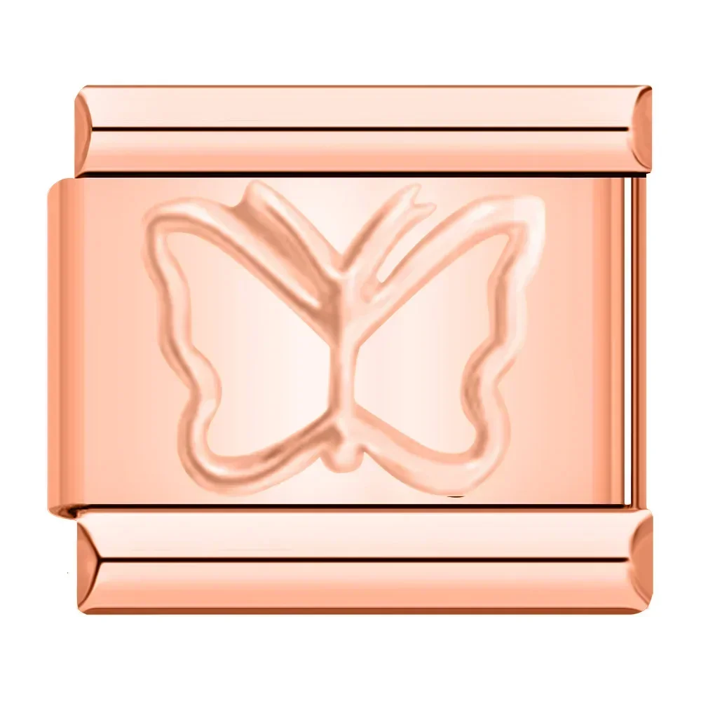 Engraved Heart, Cross and Butterfly Italian Charms - Image 19