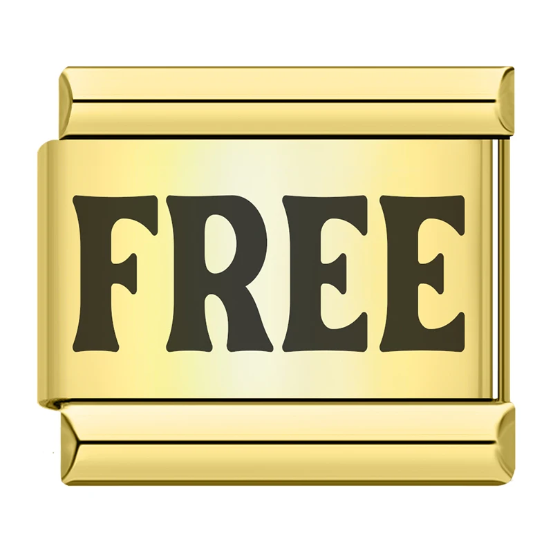 Gold Positive Word Italian Charms - Image 7