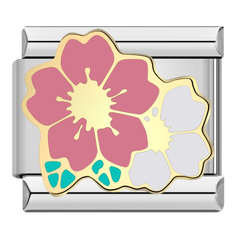 Painted Flower Italian Charms - Image 12