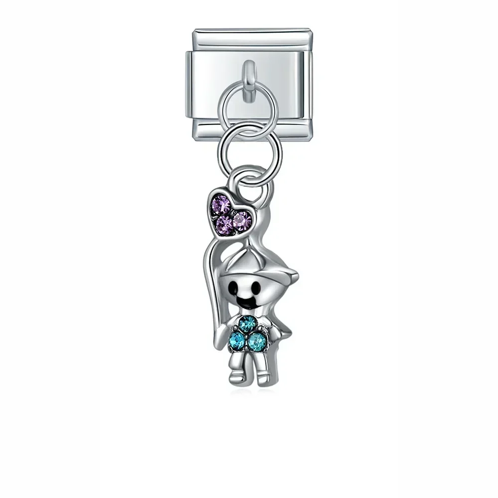 Crystal Animal and Symbol Dangle Italian Charms - Image 6