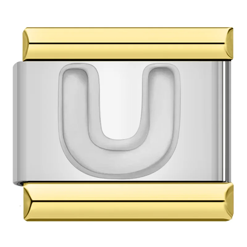 Engraved Letter Gold Frame Italian Charms - Image 11
