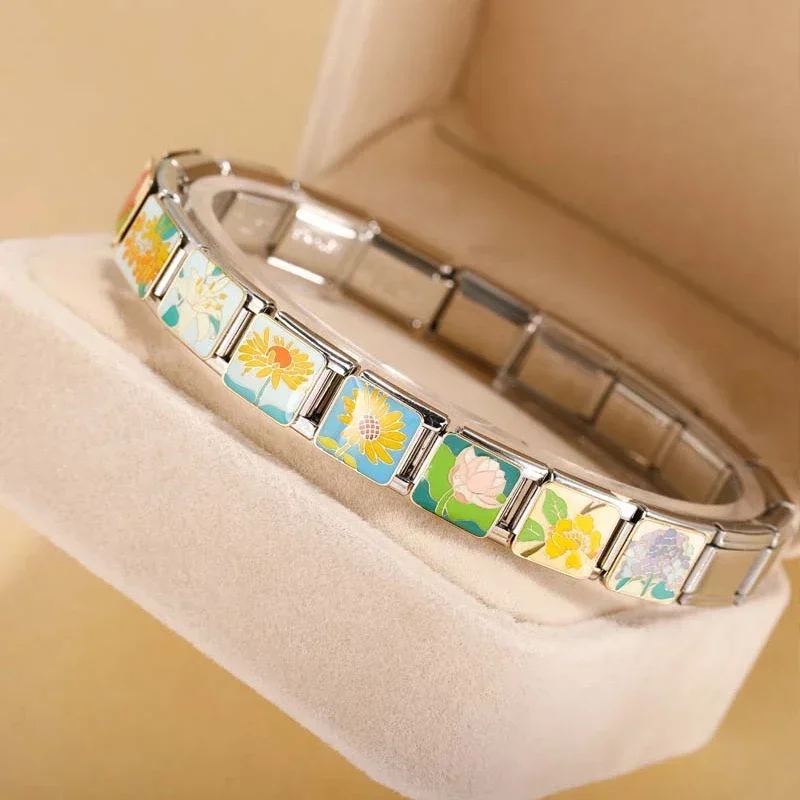 Painted Flower Italian Charms - Image 3