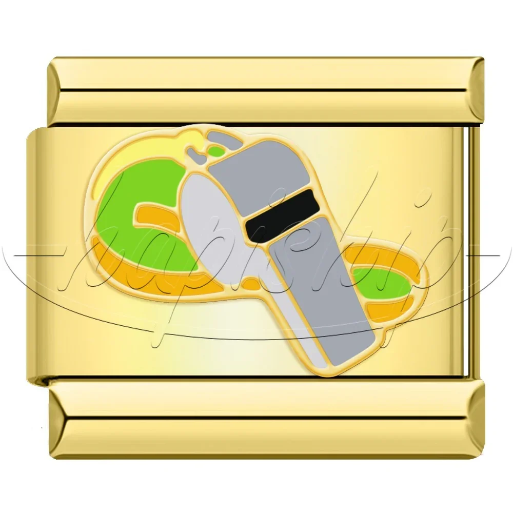 Football and Gold Sports Italian Charms - Image 8