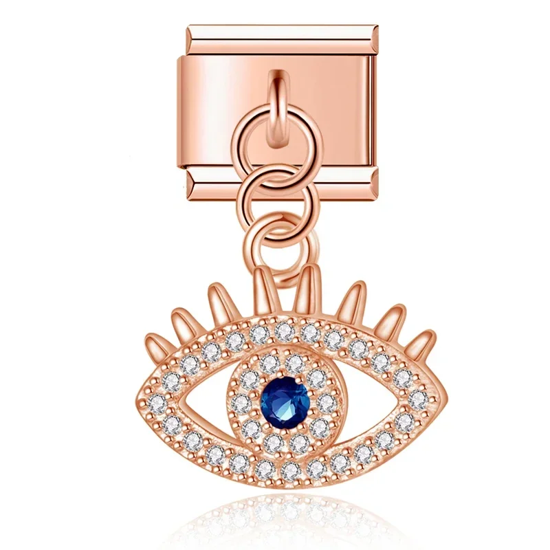 Evil Eye, Butterfly and Moon Dangle Italian Charms - Image 42