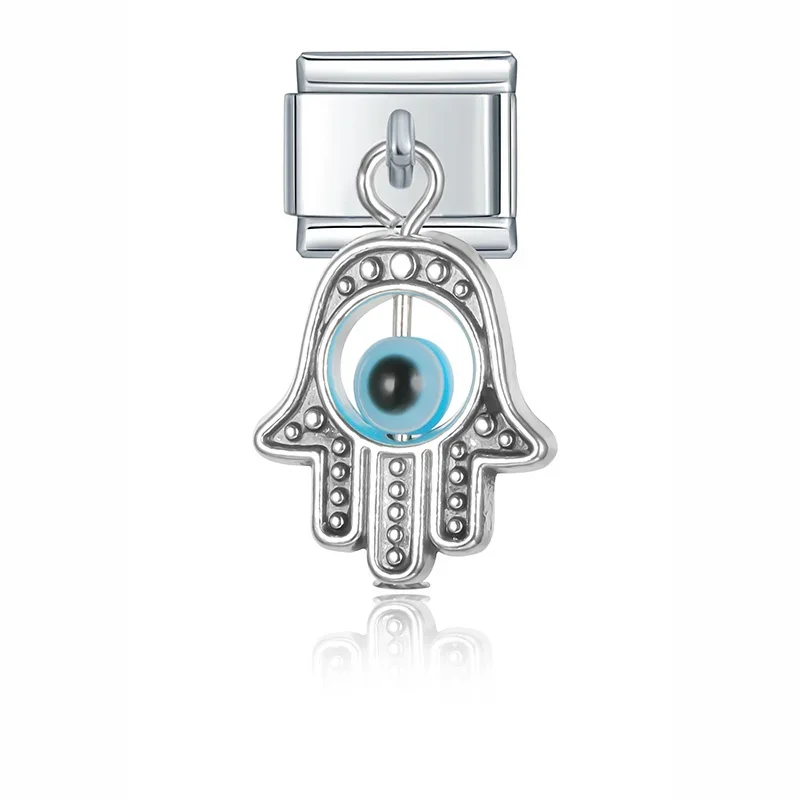Evil Eye and Hamsa Dangle Italian Charms - Image 5