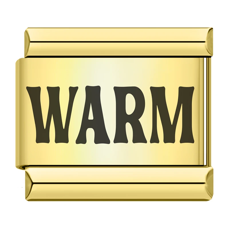 Gold Positive Word Italian Charms - Image 15