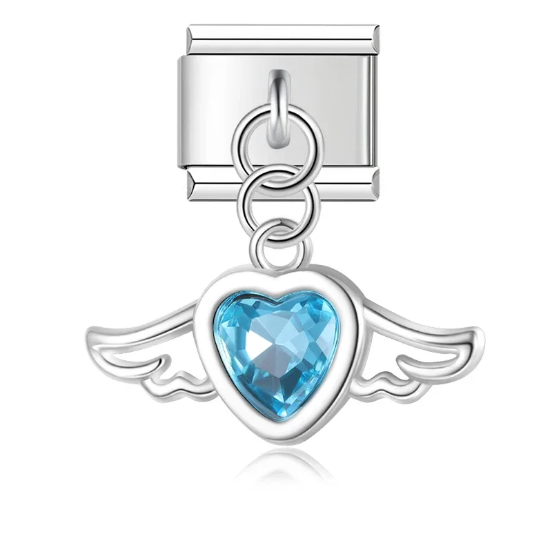 Angel Wing and Bow Dangle Italian Charms - Image 12