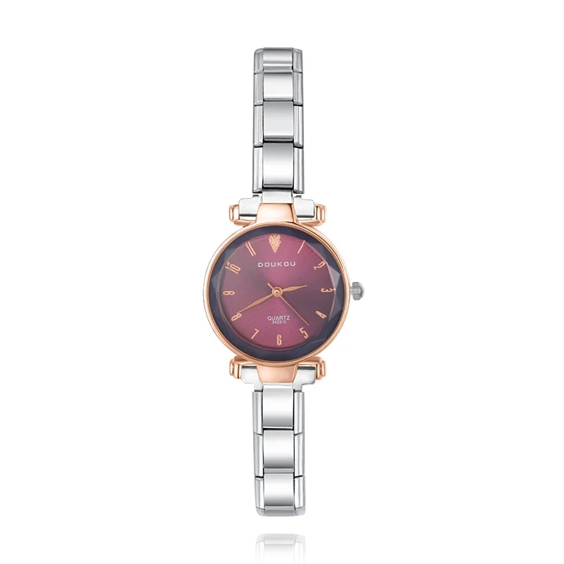 Rose Gold Round Italian Charm Watch - Image 8