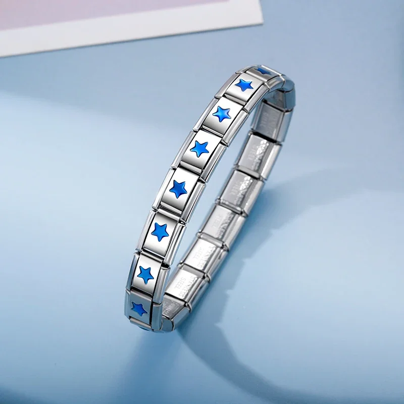 Blue Star Italian Charm Bracelet - Image 2