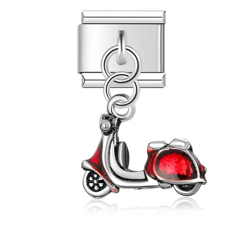 Rose Gold and Silver Love Dangle Italian Charms - Image 12