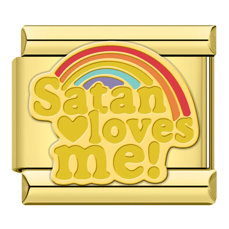 Retro Slogan Gold Italian Charms - Image 3